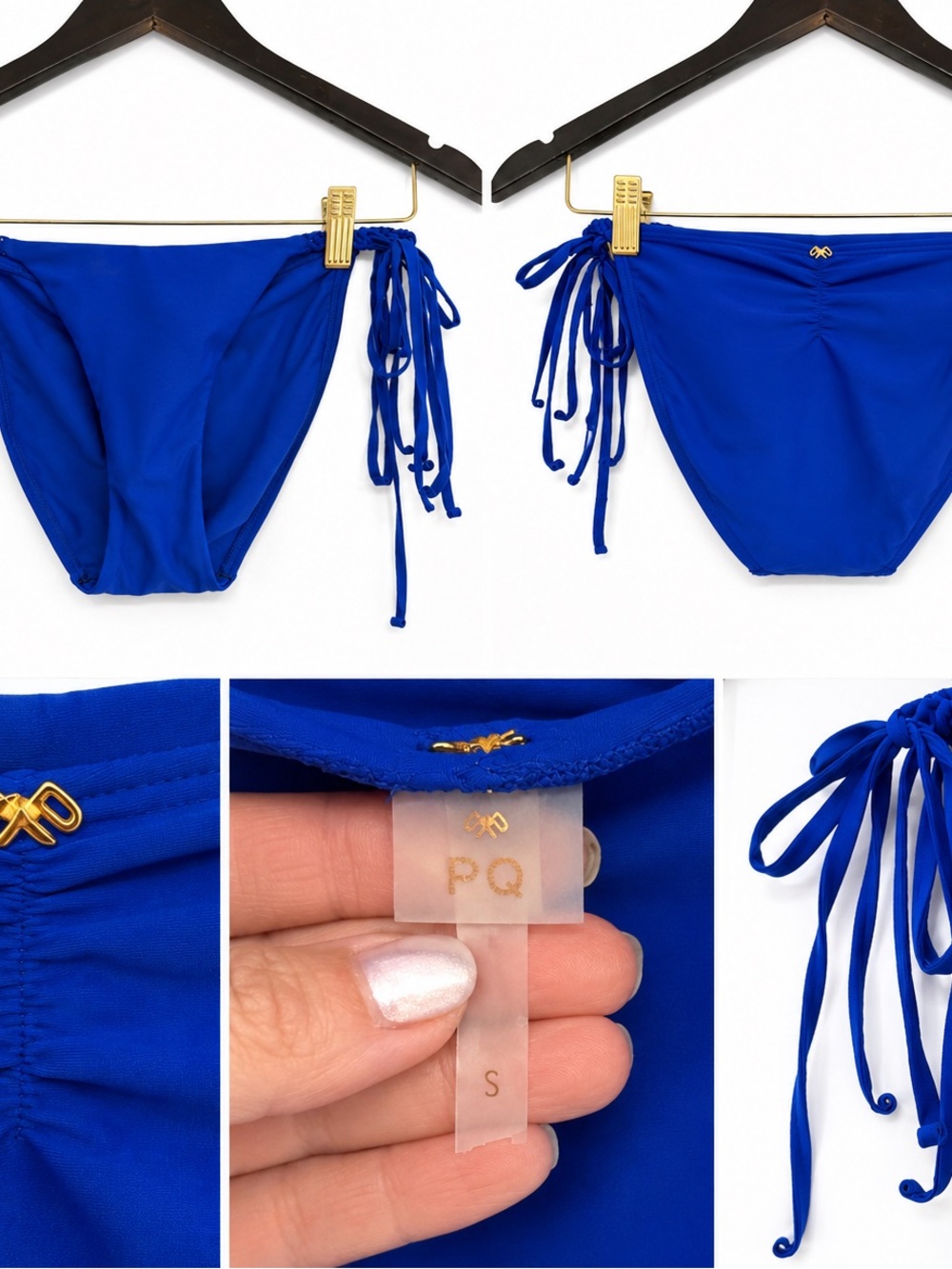 PQ Royal Blue Tie-Side Bikini Bottoms